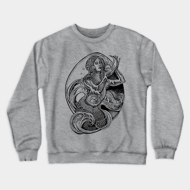 Mermaid, spirit of water Crewneck Sweatshirt by UndiscoveredWonders